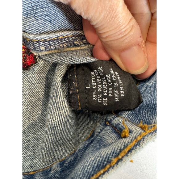 Brooklyn Cloth Denim Jacket L Self-Made Graphic Jean Patchwork Streetwear - Picture 5 of 14